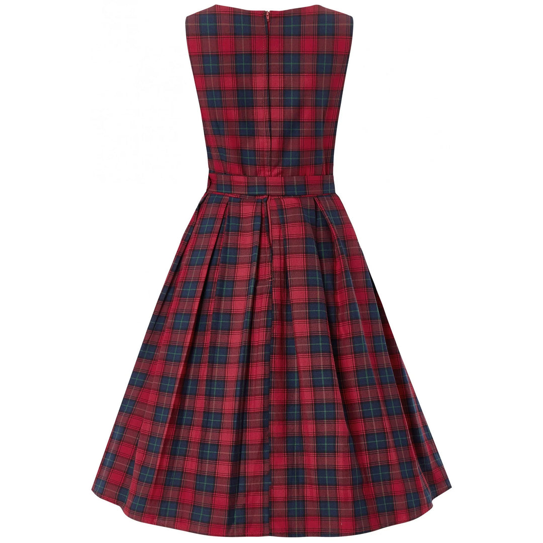 PREORDER - Annie Red and Blue Tartan Dress - Expected dispatch 22nd October