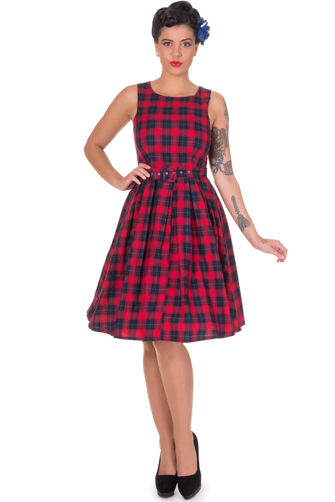 PREORDER - Annie Red and Blue Tartan Dress - Expected dispatch 22nd October
