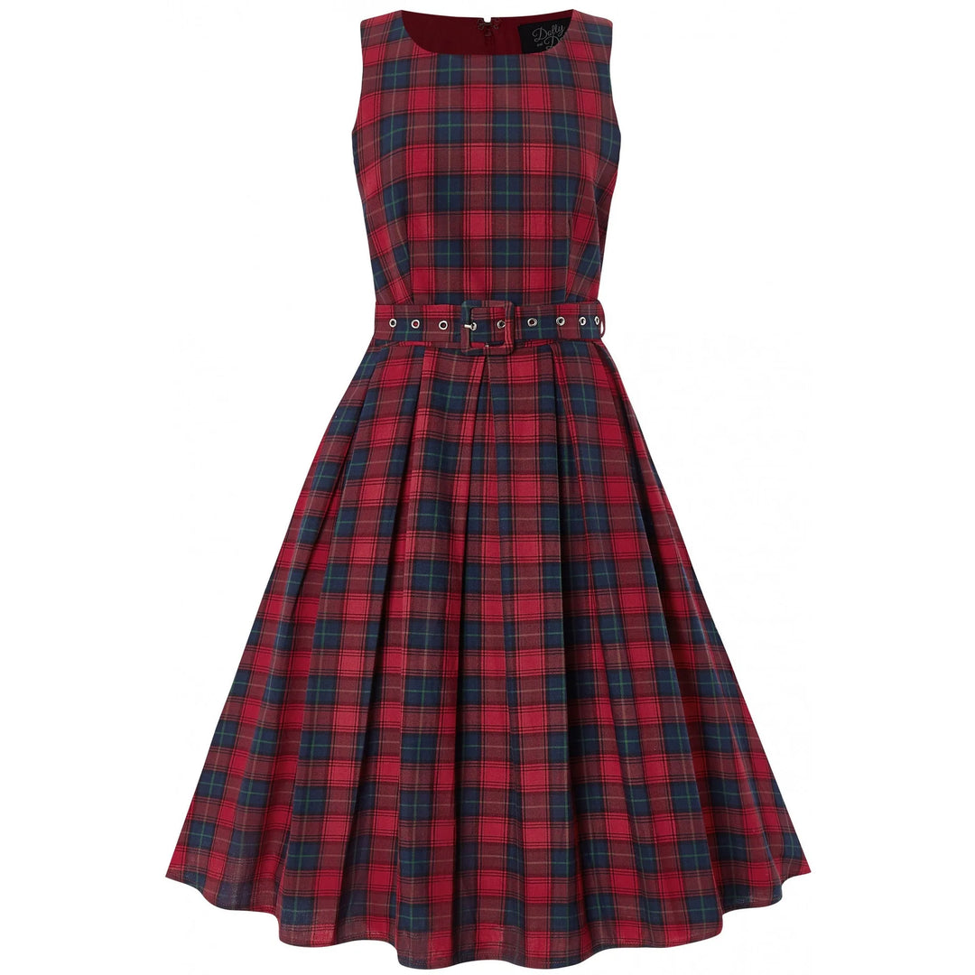 PREORDER - Annie Red and Blue Tartan Dress - Expected dispatch 22nd October