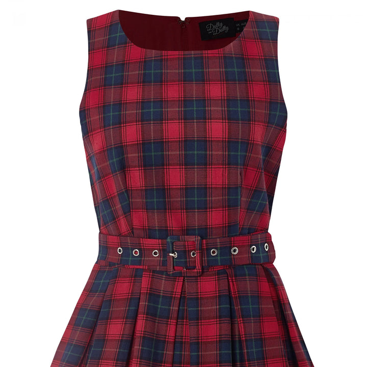 PREORDER - Annie Red and Blue Tartan Dress - Expected dispatch 22nd October
