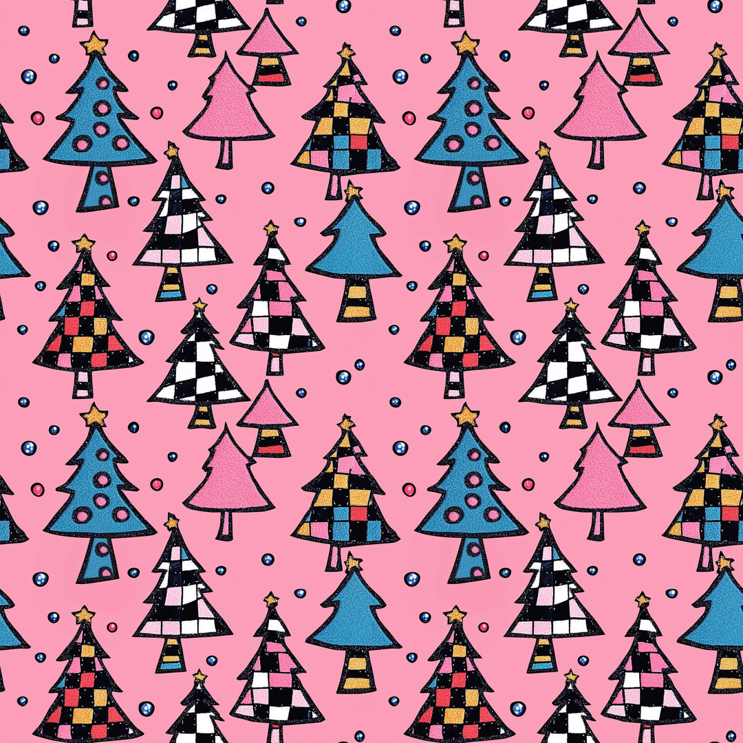 Iris Swing Skirt - Retro Christmas Trees - Preorder for dispatch 28th of October