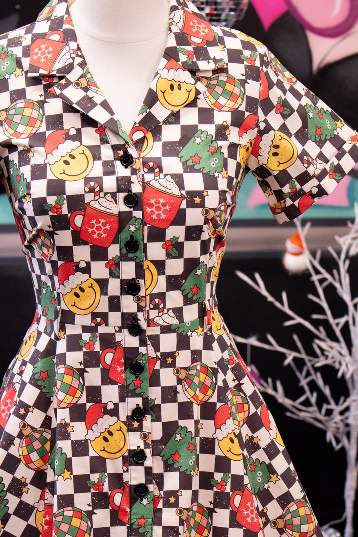 INSTOCK - Peggy Swing Dress - Retro Christmas