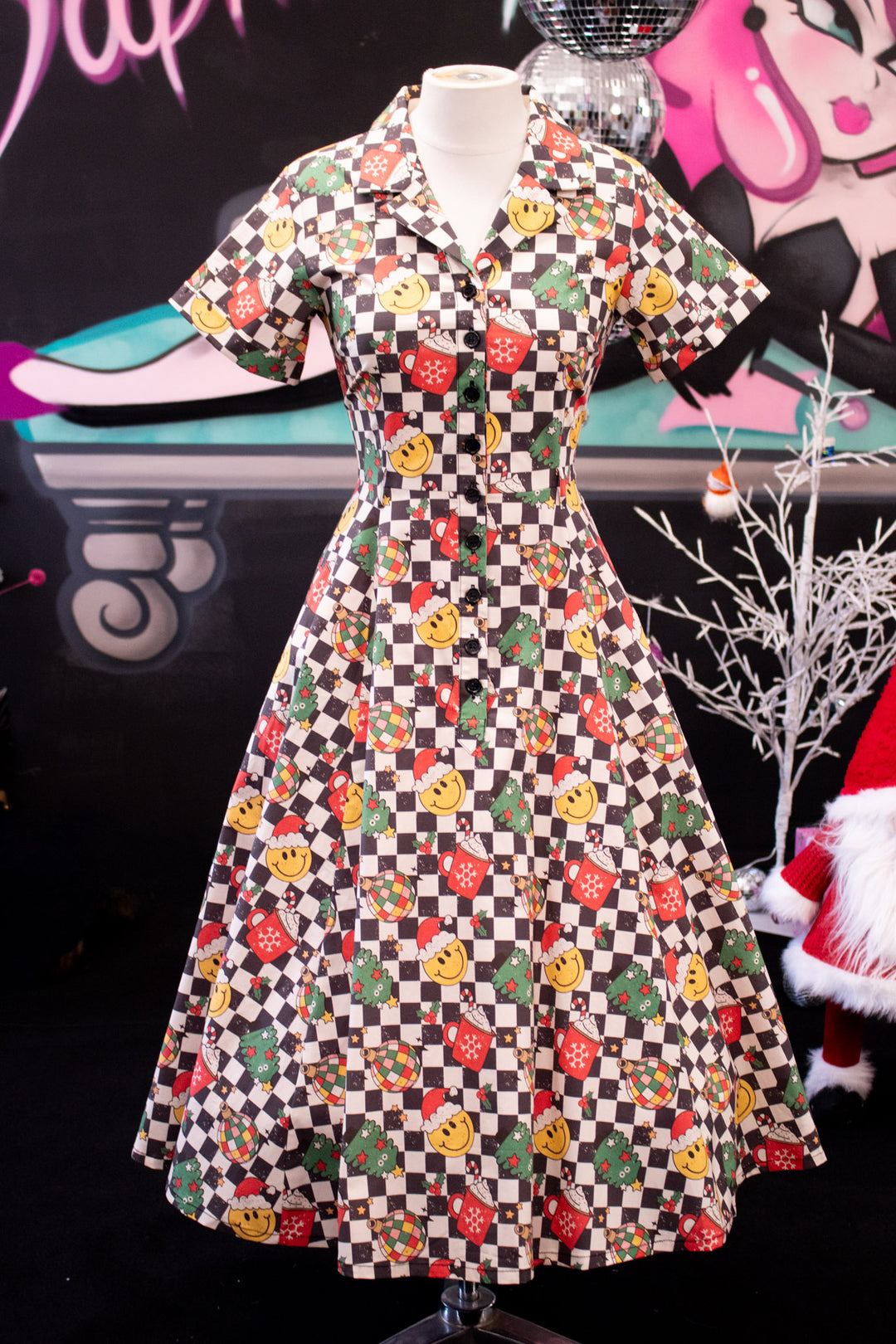 INSTOCK - Peggy Swing Dress - Retro Christmas