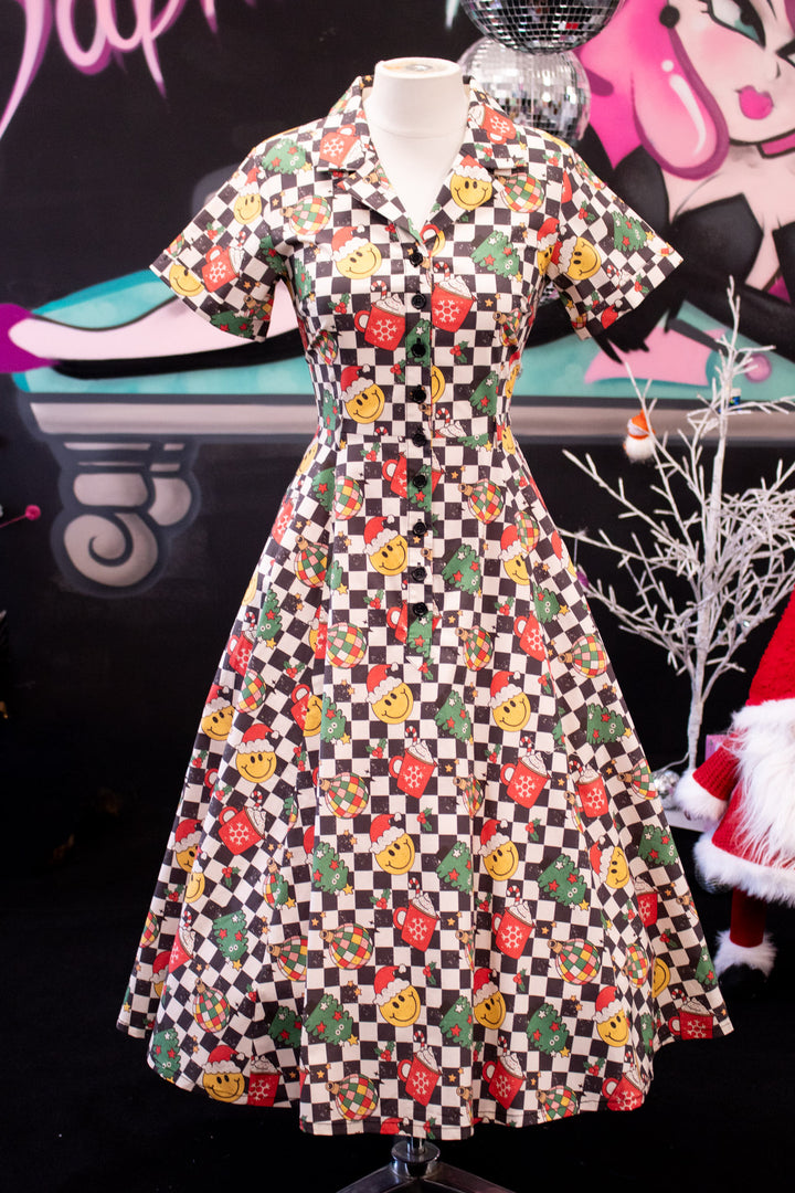 INSTOCK - Peggy Swing Dress - Retro Christmas