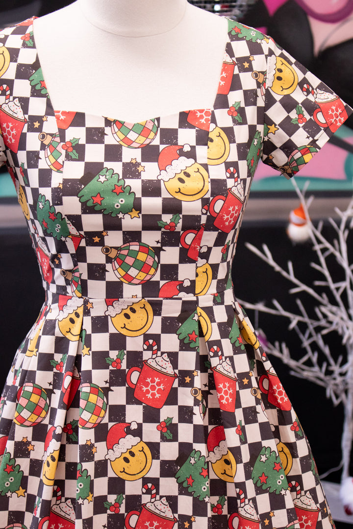 INSTOCK - Pixie Sweetheart Dress - Retro Christmas