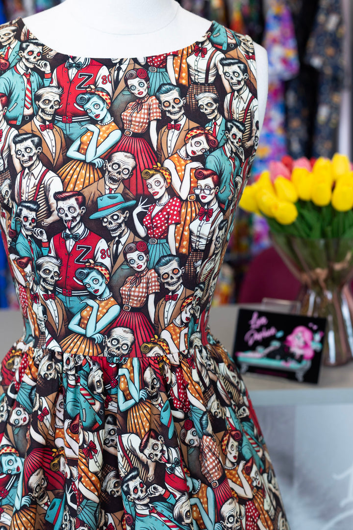 Retro Zombies Vintage Dress