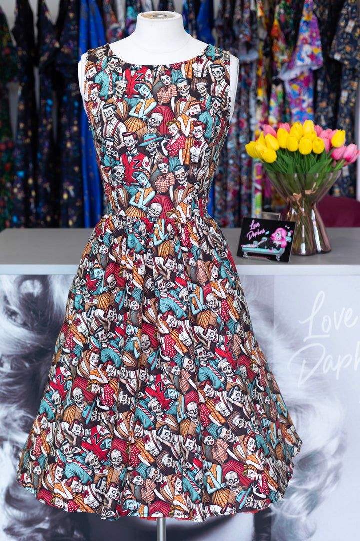 Retro Zombies Vintage Dress