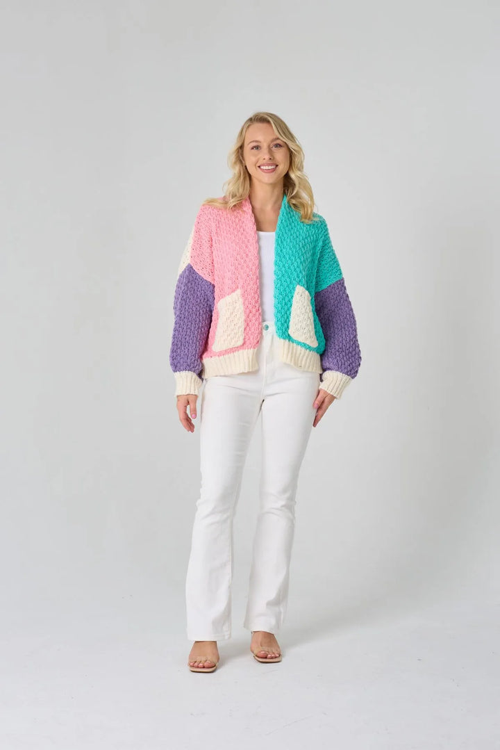 Riya Cardigan - Purple Mix