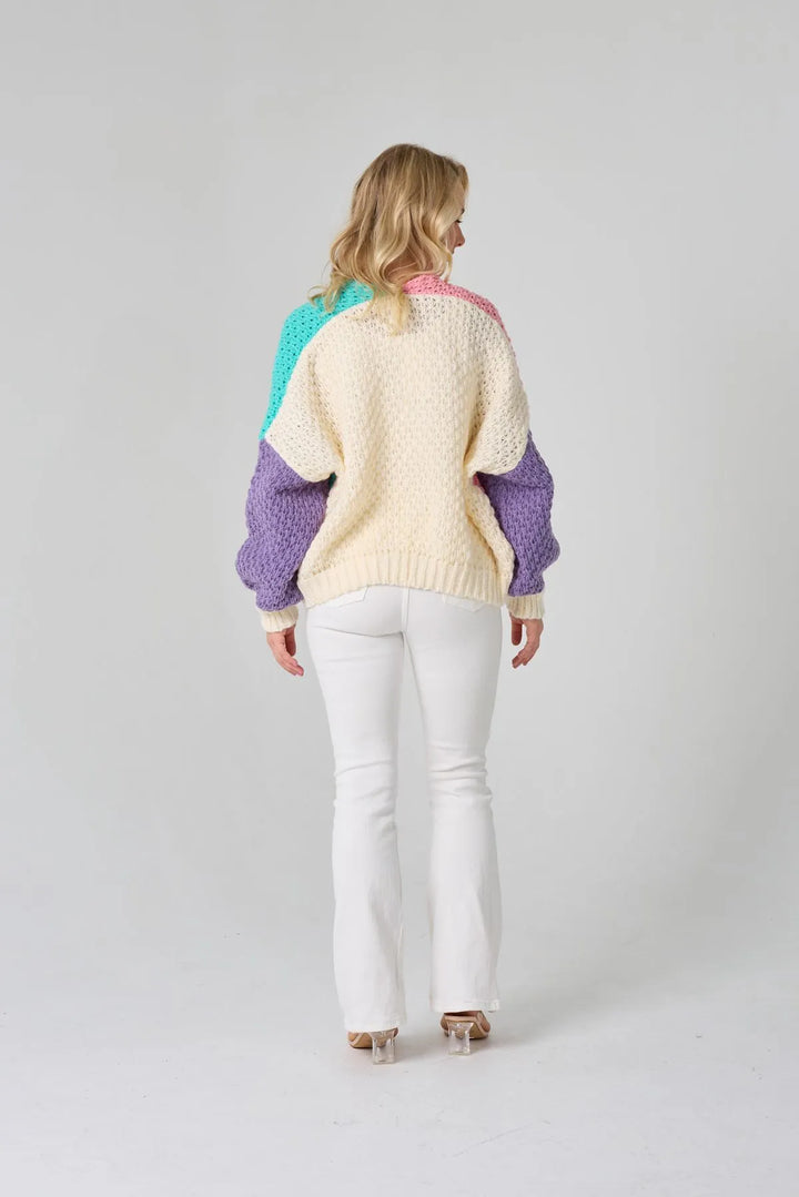 Riya Cardigan - Purple Mix