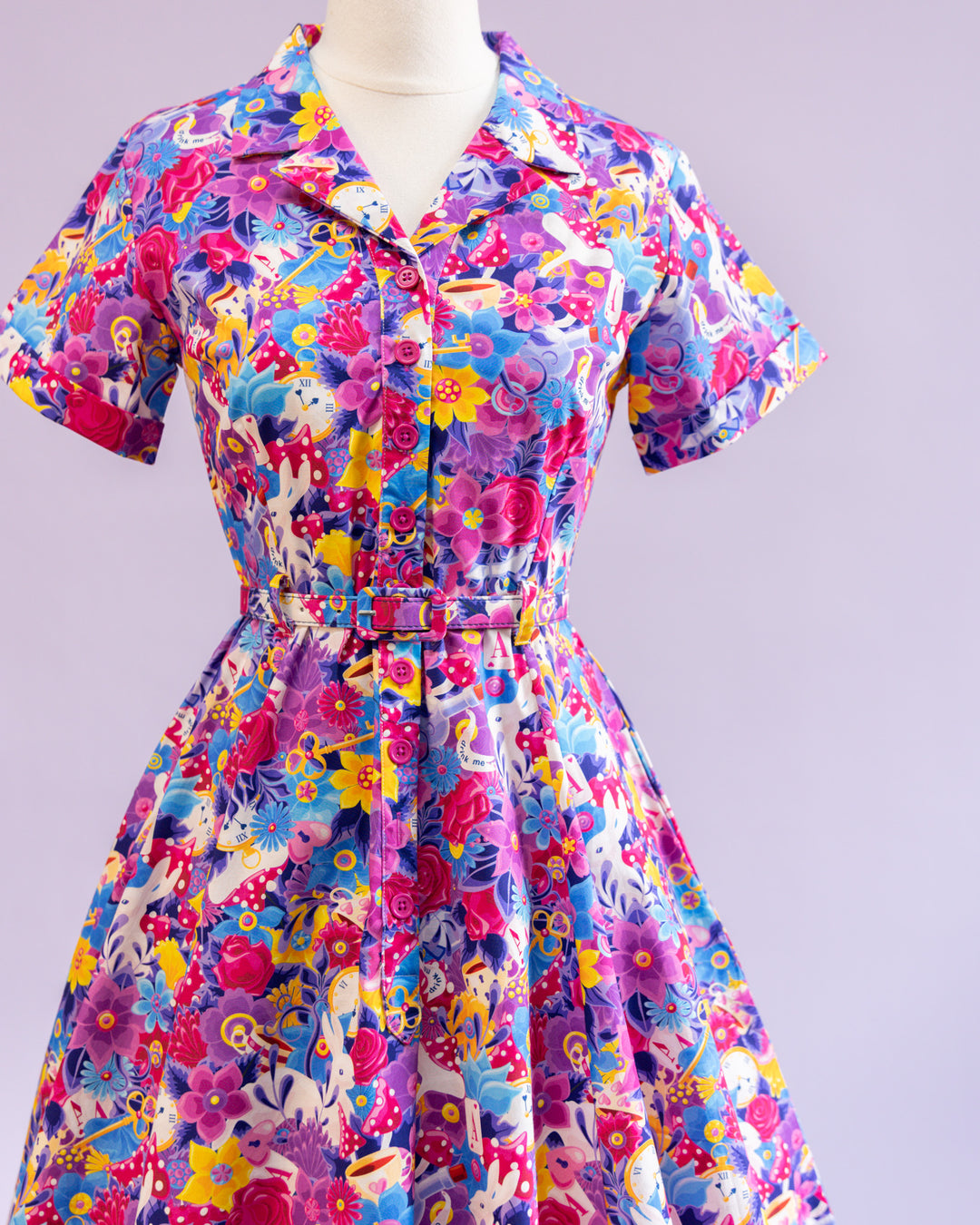 Peggy Swing Dress in Rosy Wonderland