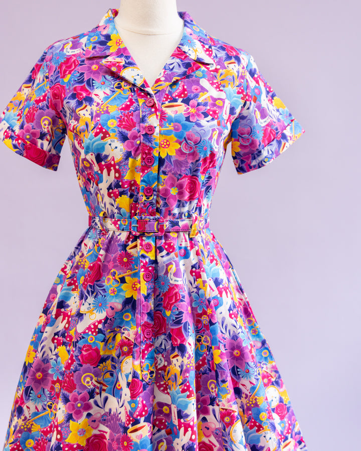 Peggy Swing Dress in Rosy Wonderland