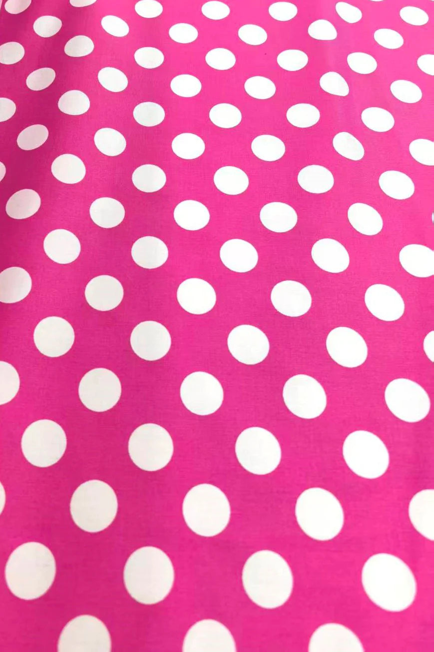 PREORDER - Maisie Hot Pink Polka Skirt - Estimated dispatch 3rd of June