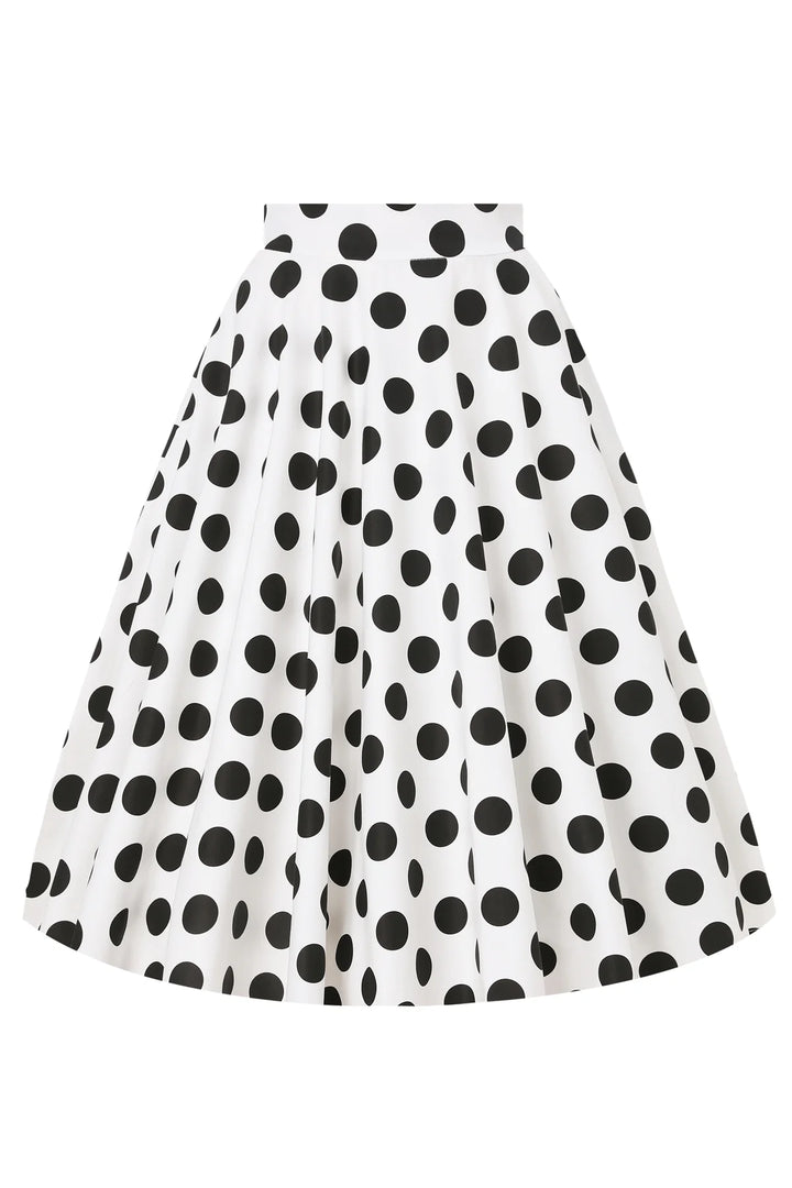 PREORDER - Maisie Monochrome Polka Skirt - Estimated dispatch 24th of June