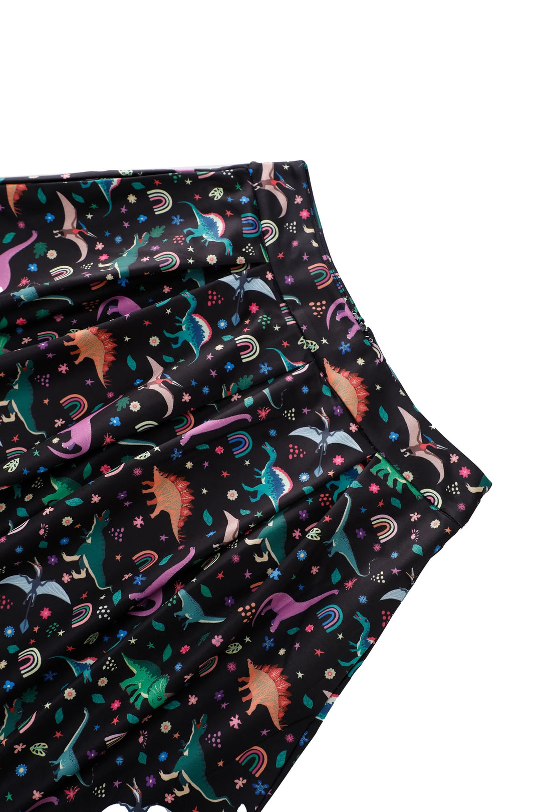 Aisley Rainbow Dinosaur Pleated Midi Skirt - Preorder for dispatch 2nd September