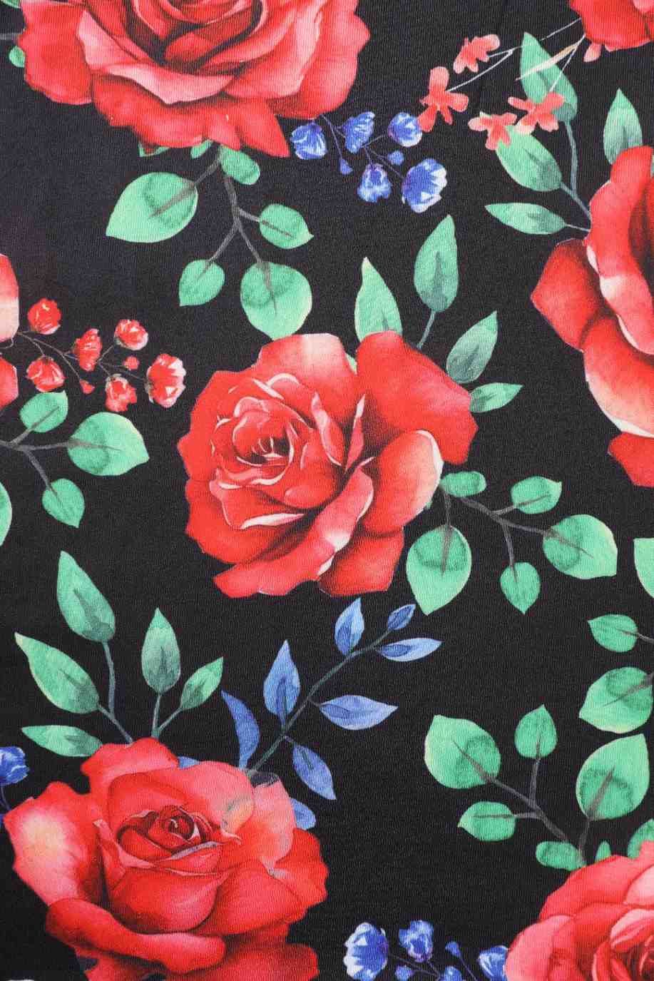 PREORDER - Aisley Red Rose Pleated Midi Skirt - Estimated dispatch 28th of November