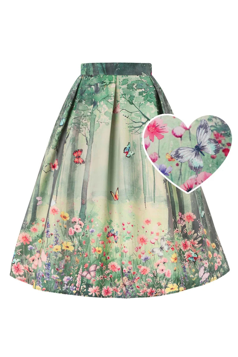 PREORDER - Aisley Butterfly Forest Skirt - Estimated dispatch date 27th August