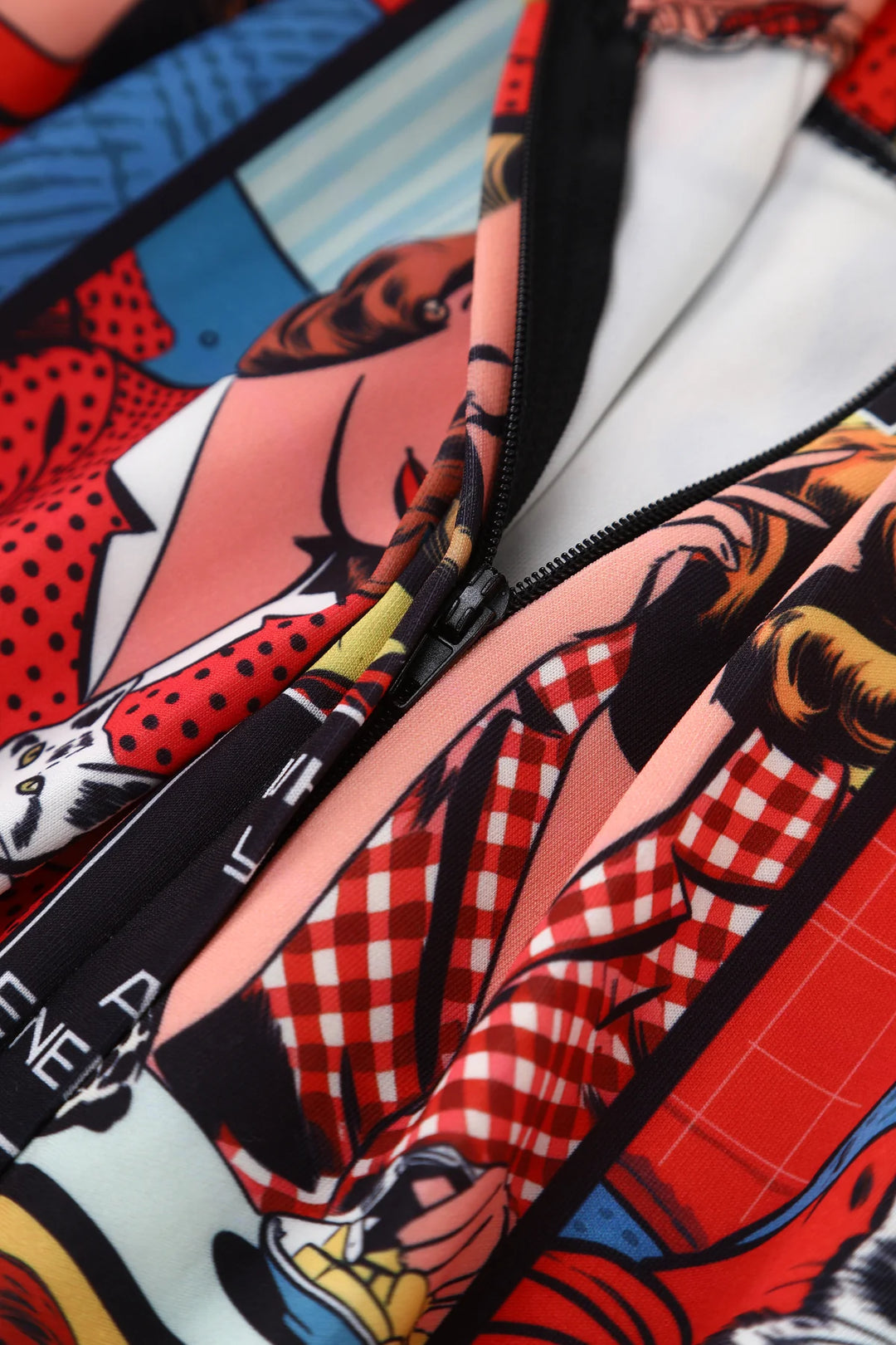 PREORDER - Aisley Cat Comic Strip Pleated Midi Skirt - Estimated dispatch 28th of November