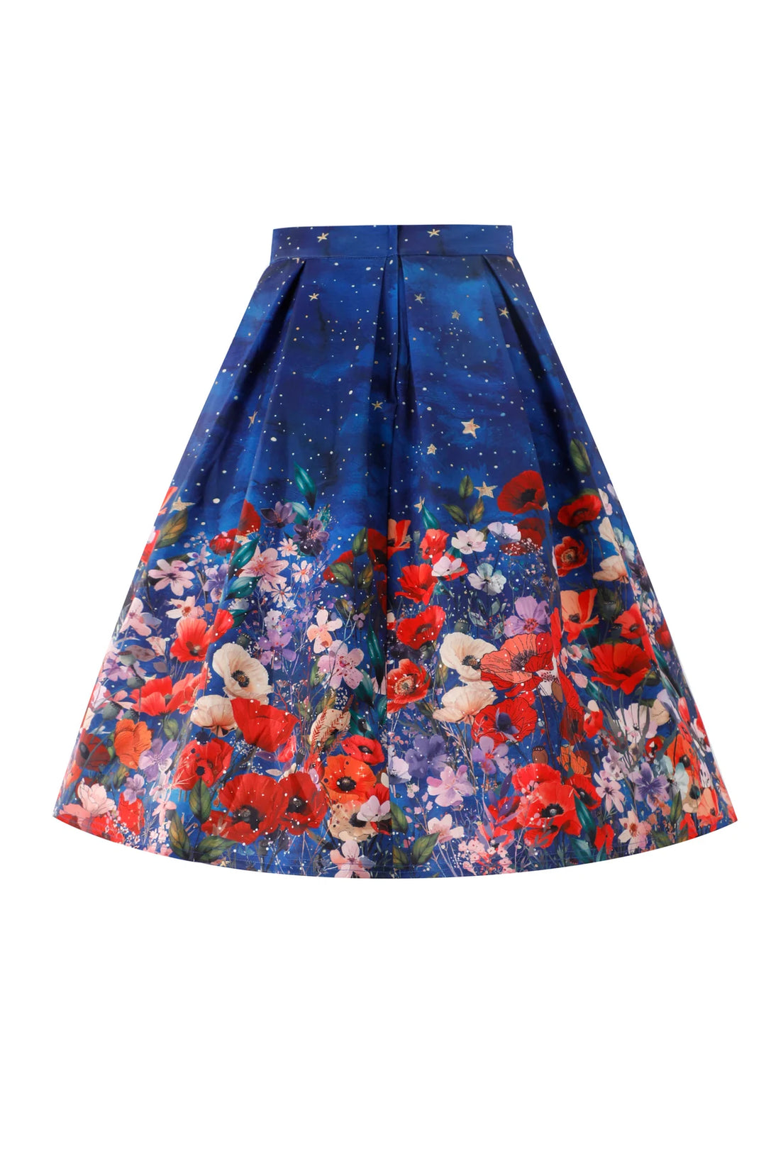 Aisley Midnight Garden Pleated Midi Skirt
