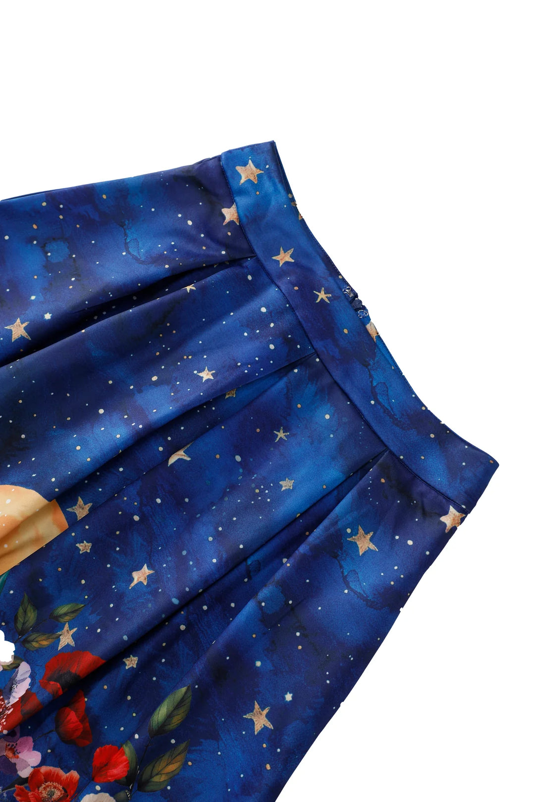Aisley Midnight Garden Pleated Midi Skirt