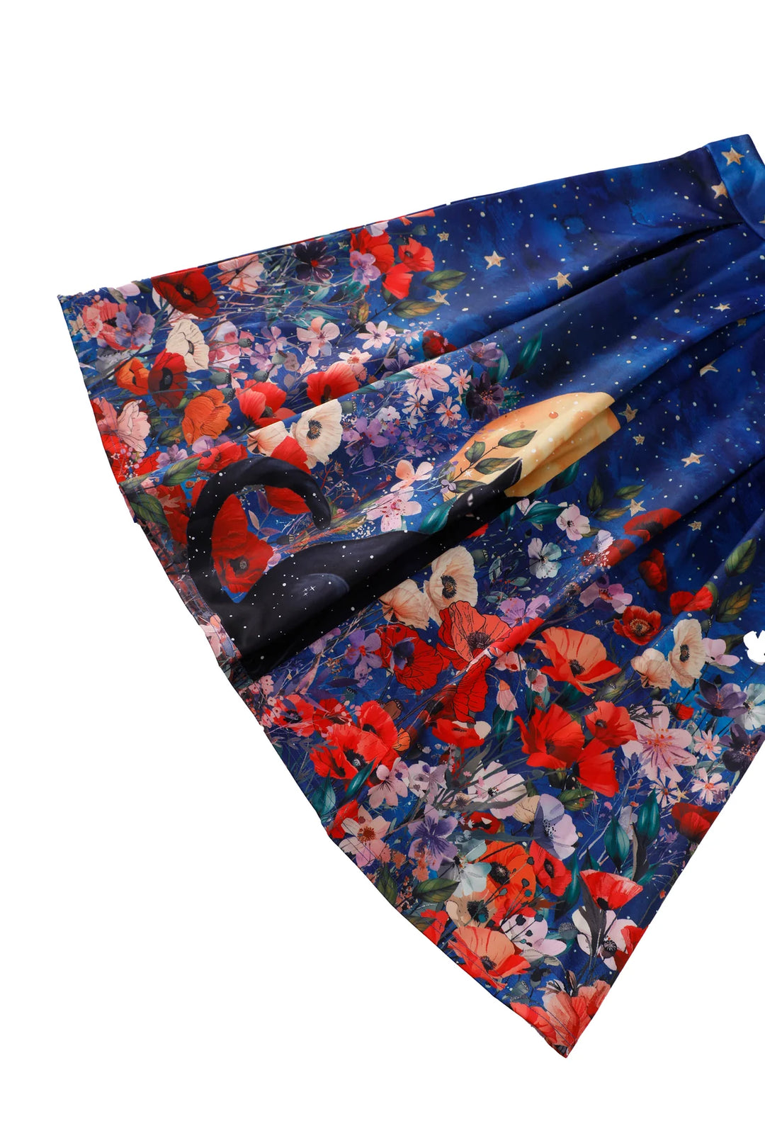 Aisley Midnight Garden Pleated Midi Skirt
