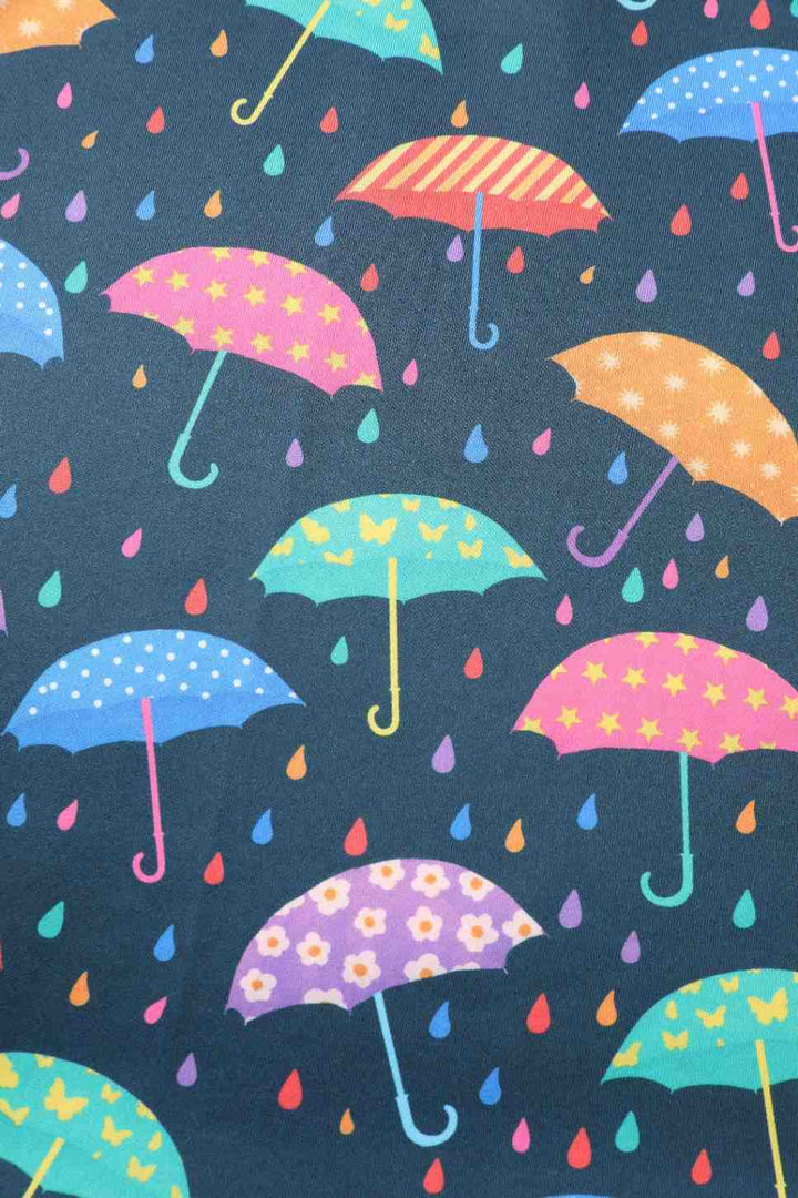 PREORDER - Aisley Dark Blue Umbrella Pleated Midi Skirt - Estimated dispatch 28th of November