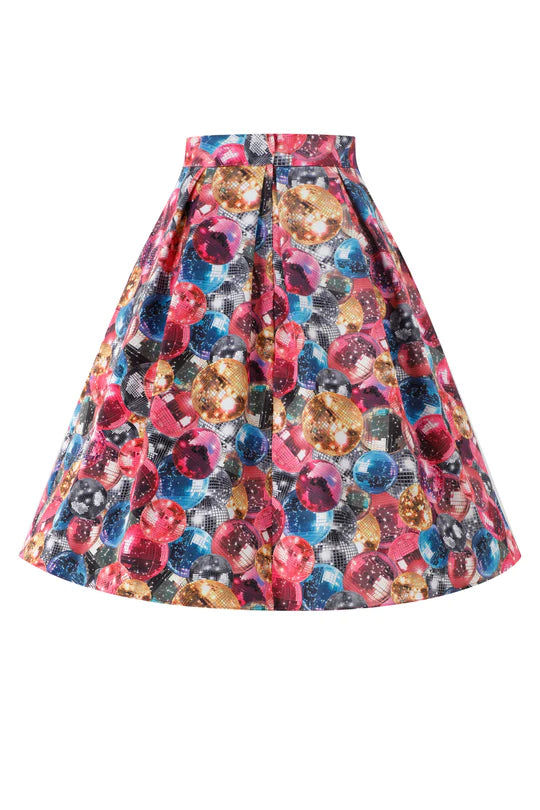 Aisley Disco Ball Pleated Midi Skirt