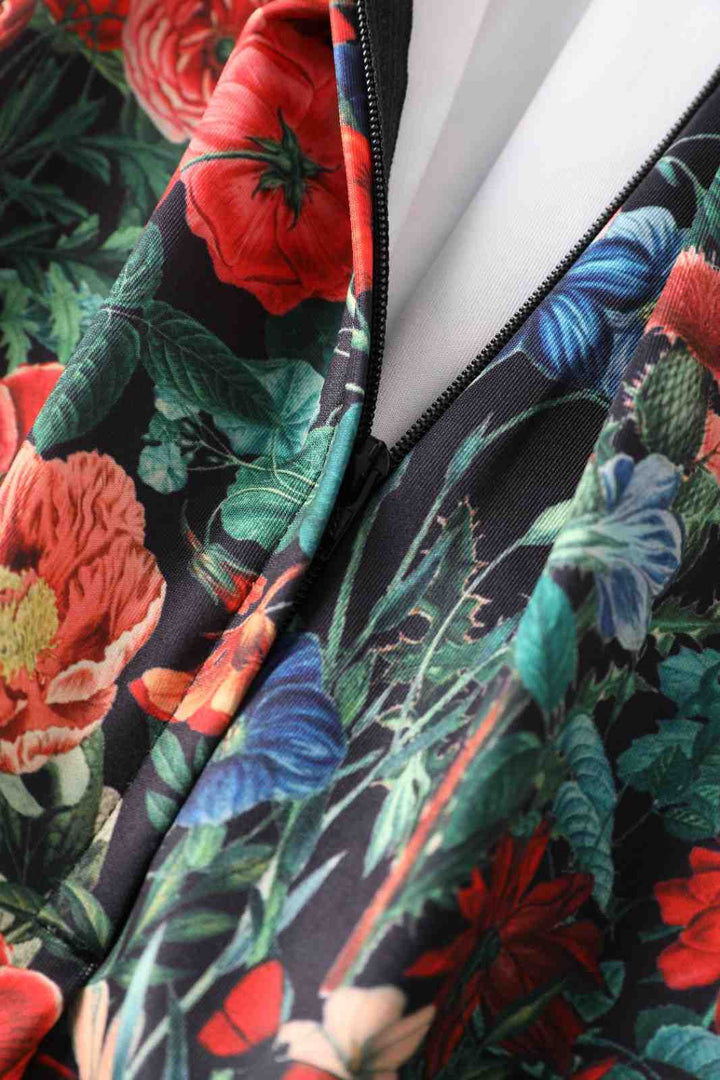 PREORDER - Aisley Floral Forest & Fox Pleated Midi Skirt - Estimated dispatch 26th of November