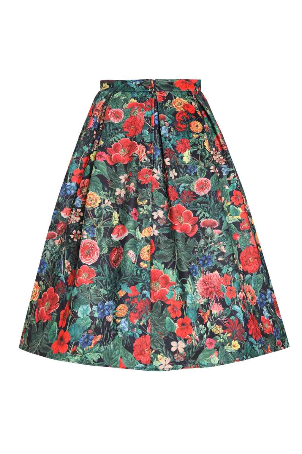 PREORDER - Aisley Floral Forest & Fox Pleated Midi Skirt - Estimated dispatch 26th of November