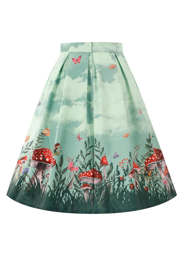 Aisley Fairy Land Pleated Midi Skirt