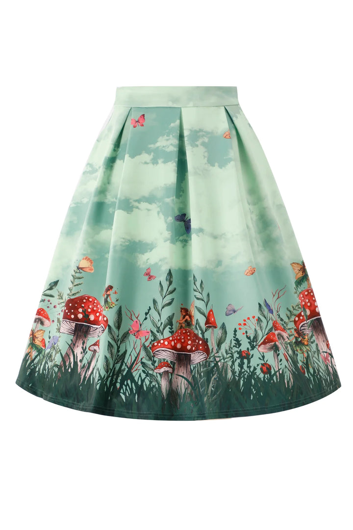 Aisley Fairy Land Pleated Midi Skirt