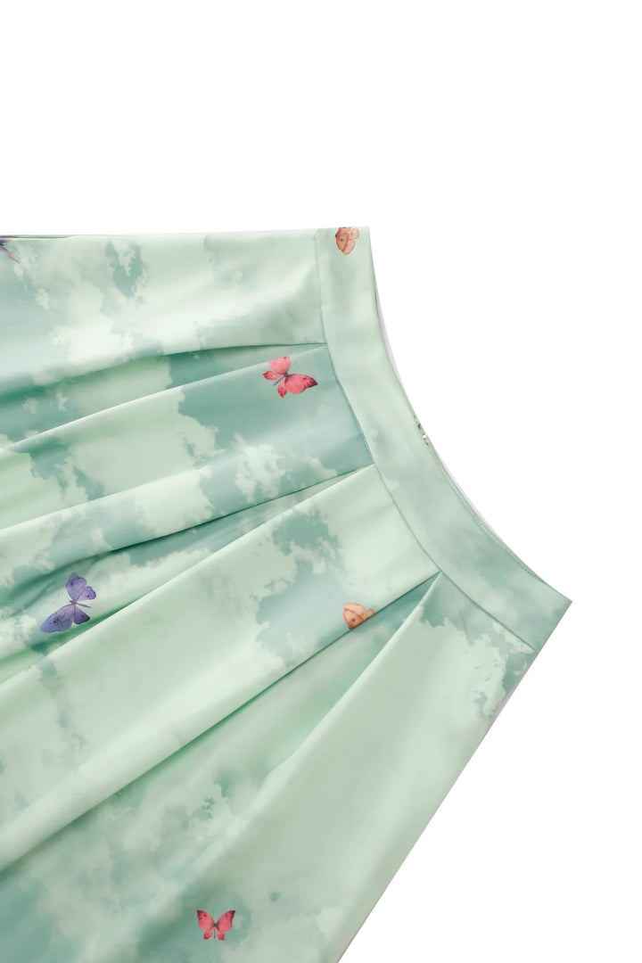 Aisley Fairy Land Pleated Midi Skirt