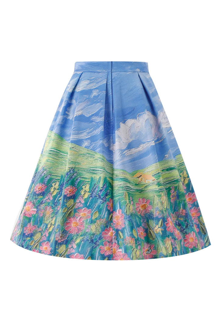 Aisley Cat Adventure Midi Skirt - Preorder for dispatch 16th of September