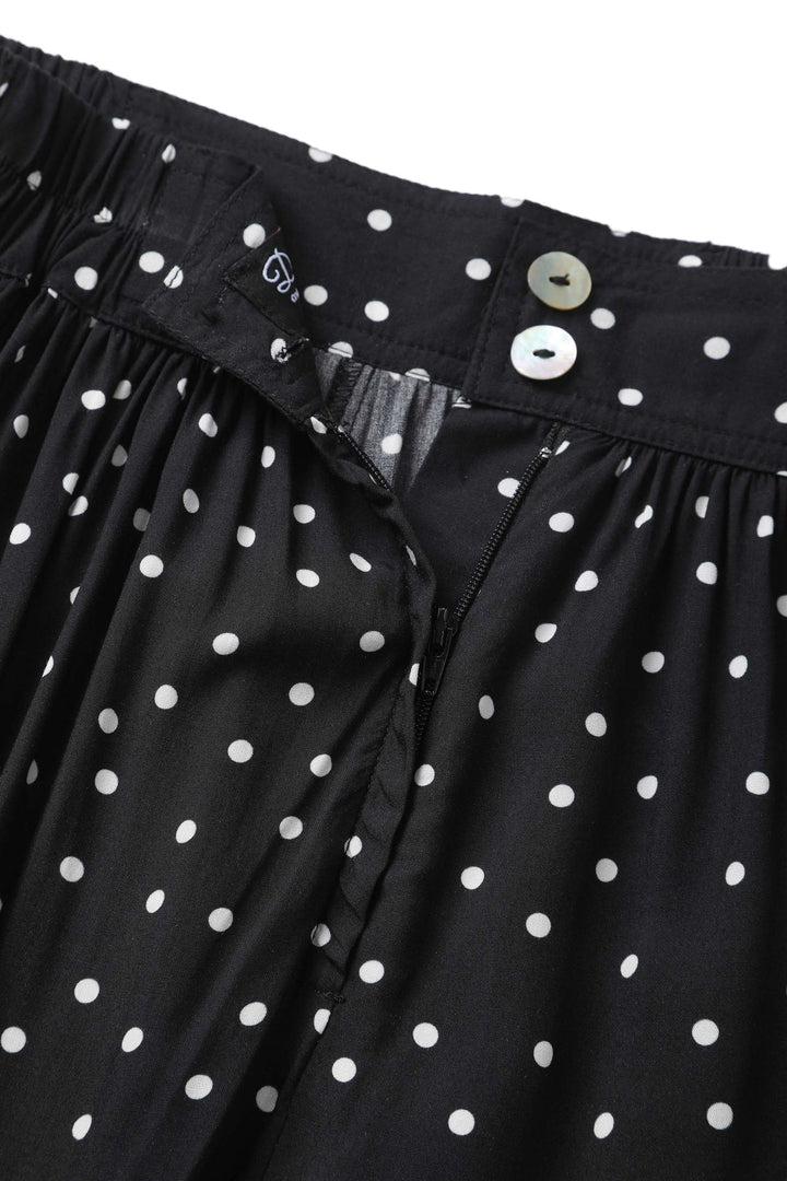 PREORDER - Estelle Black Polka Dot Skirt - Estimated dispatch 20th of November