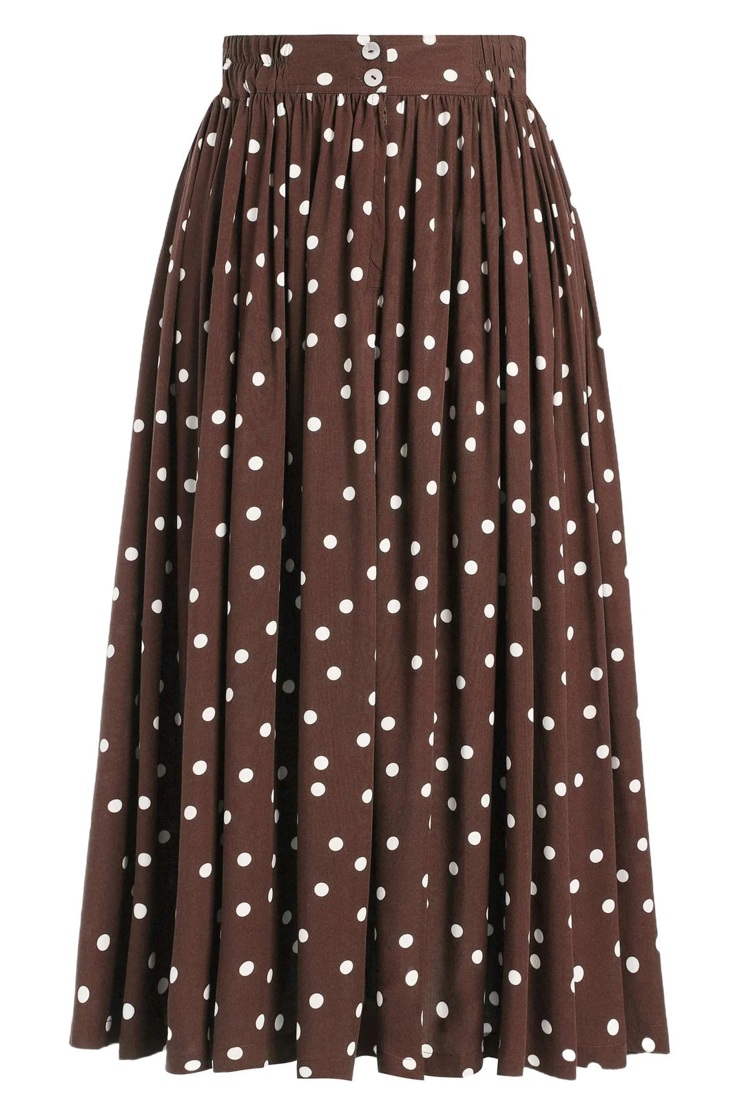 PREORDER - Estelle Brown Polka Dot Skirt - Estimated dispatch 26th of November