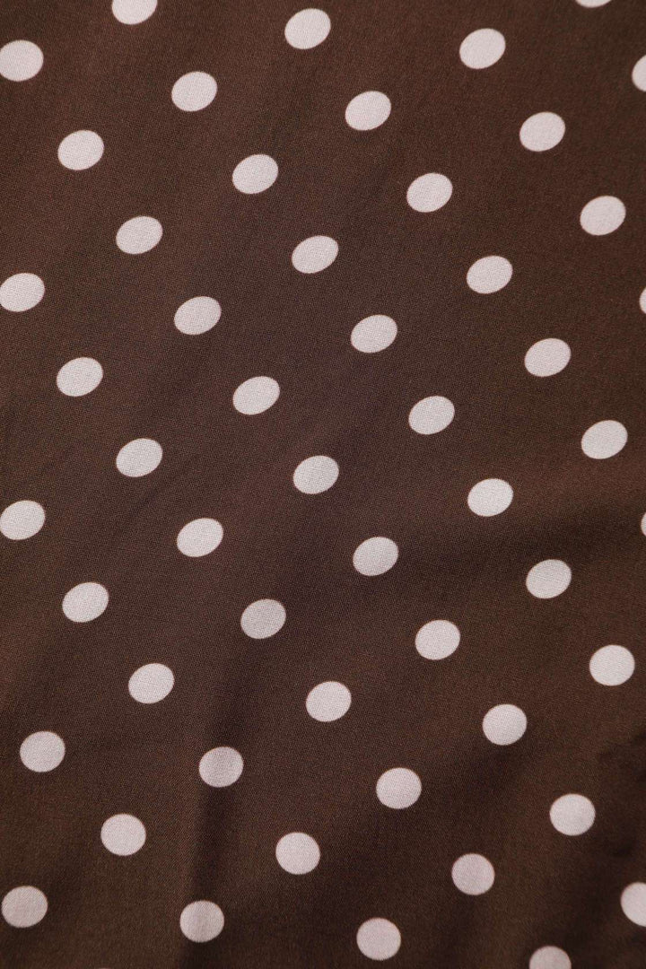 PREORDER - Estelle Brown Polka Dot Skirt - Estimated dispatch 26th of November