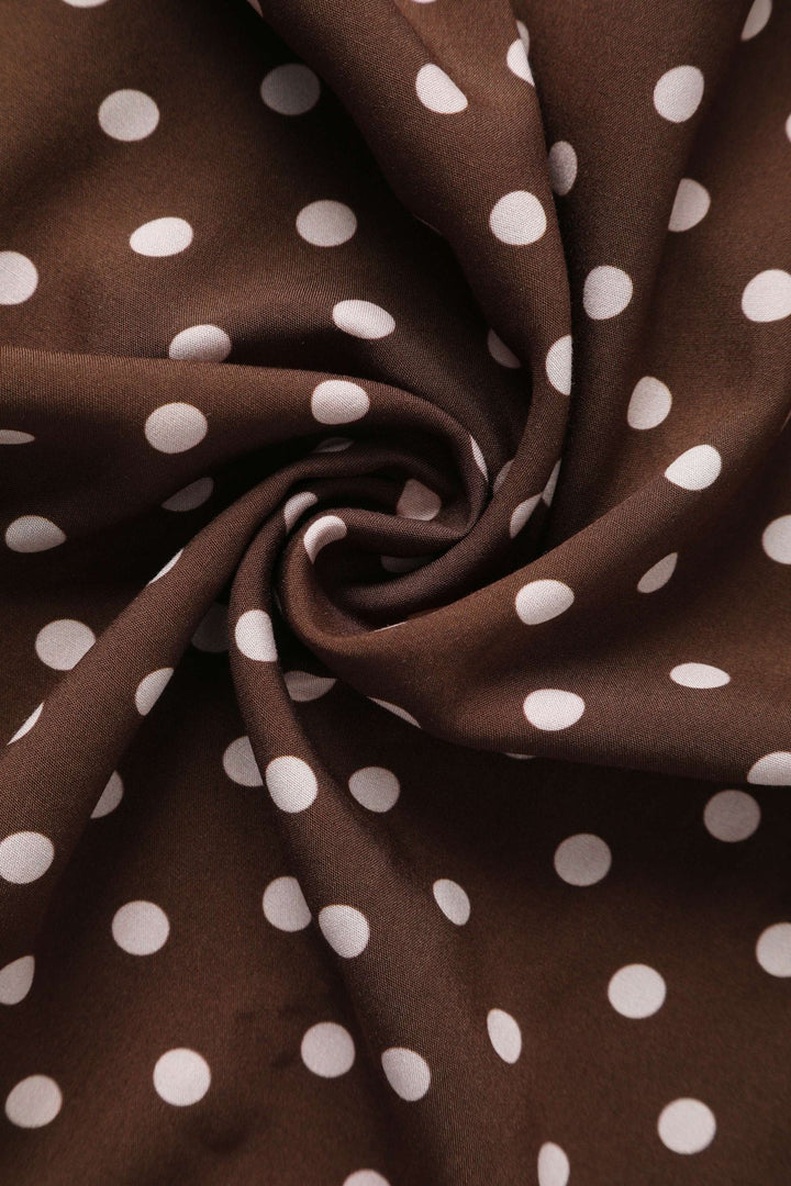 PREORDER - Estelle Brown Polka Dot Skirt - Estimated dispatch 26th of November