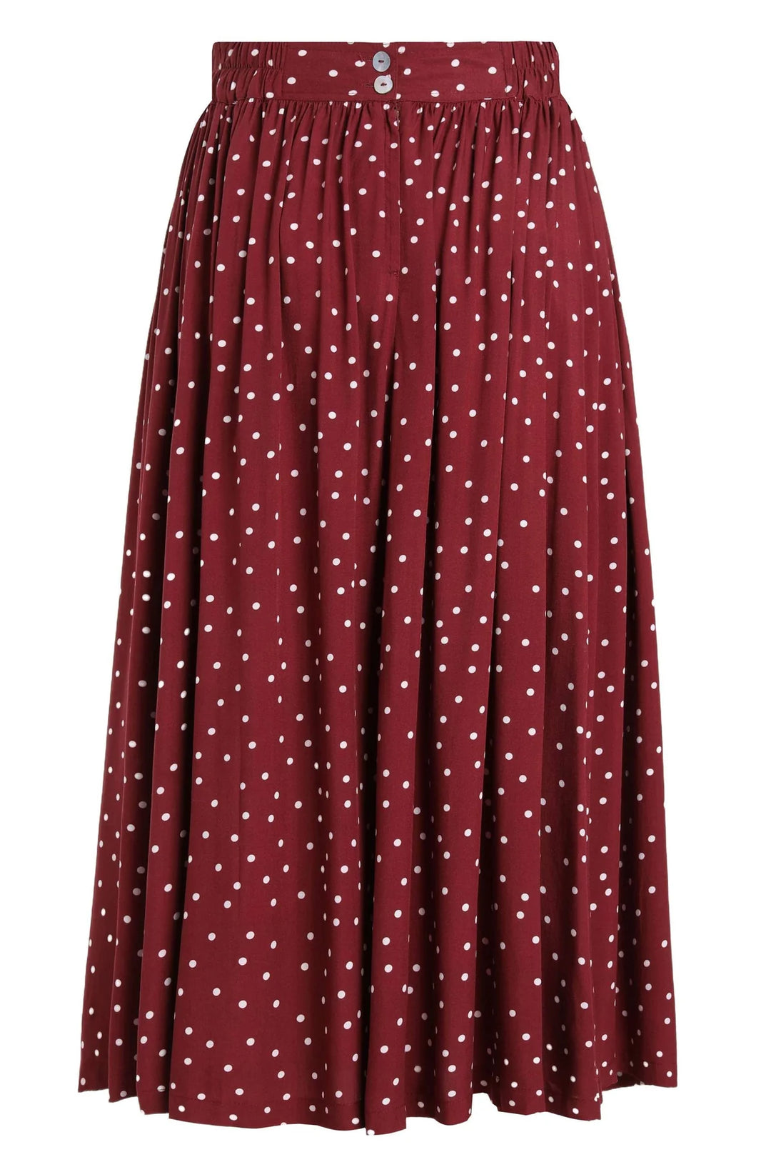 PREORDER - Estelle Burgundy Polka Dot Skirt - Estimated dispatch 26th of November