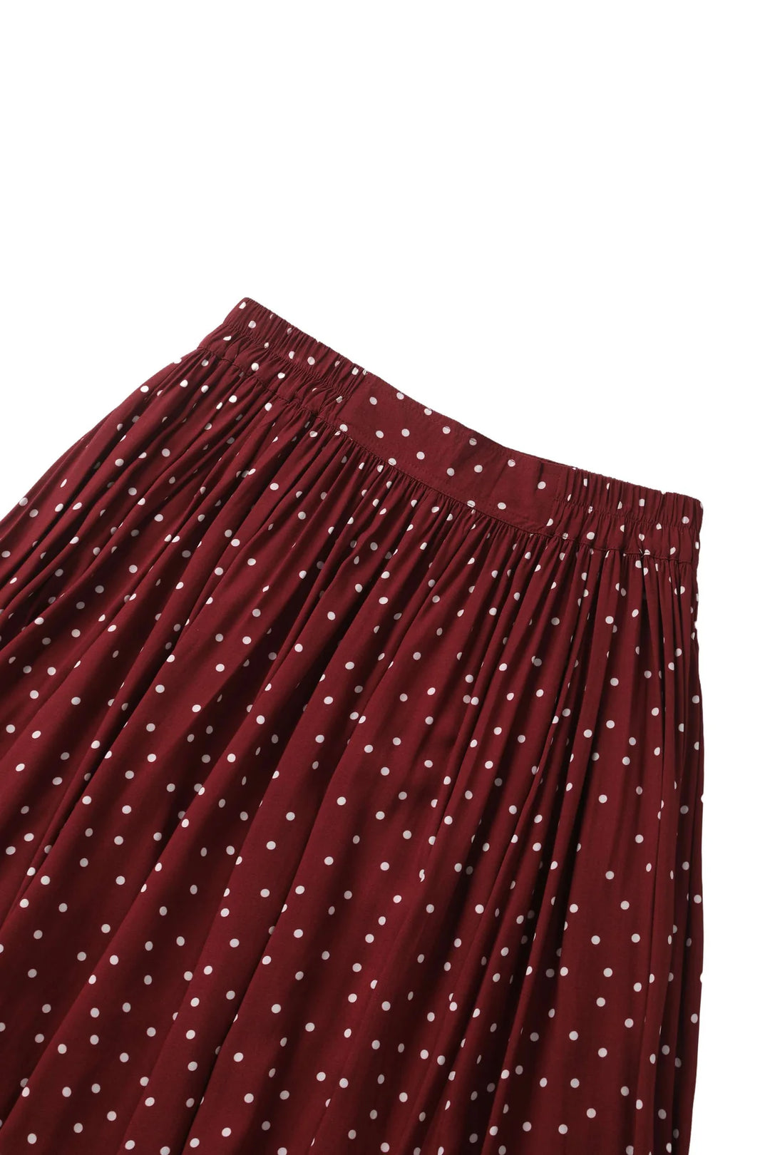PREORDER - Estelle Burgundy Polka Dot Skirt - Estimated dispatch 26th of November