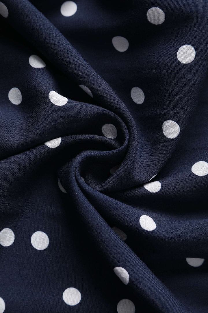 PREORDER - Estelle Midnight Blue Polka Dot Skirt - Estimated dispatch 26th of November