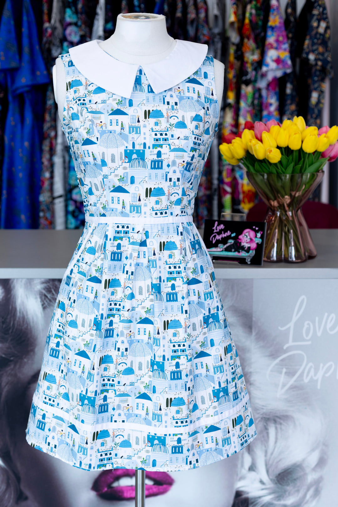 PREORDER - Santorini Collared Dress - Expected dispatch 11th of August