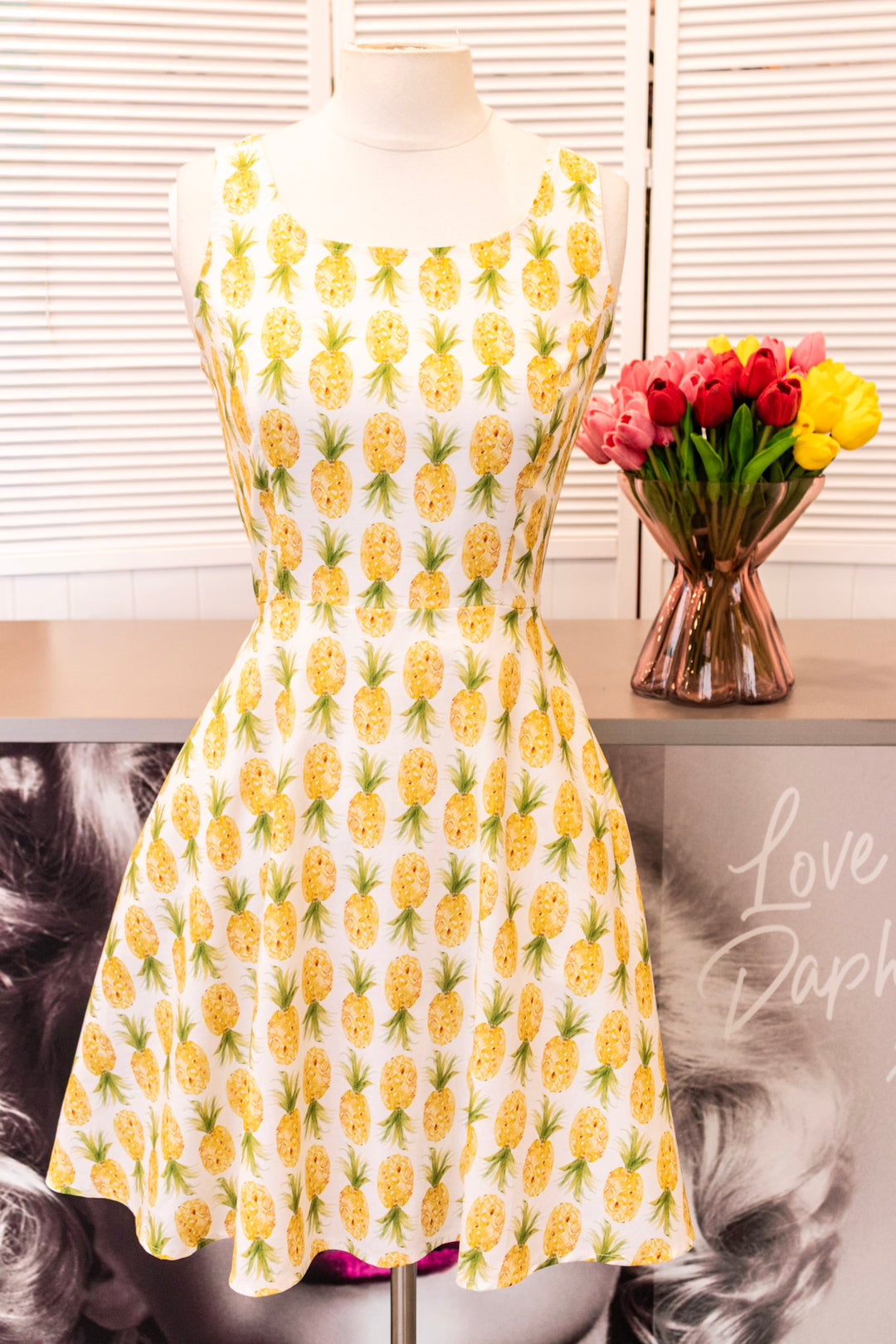 Pineapple Skater Dress