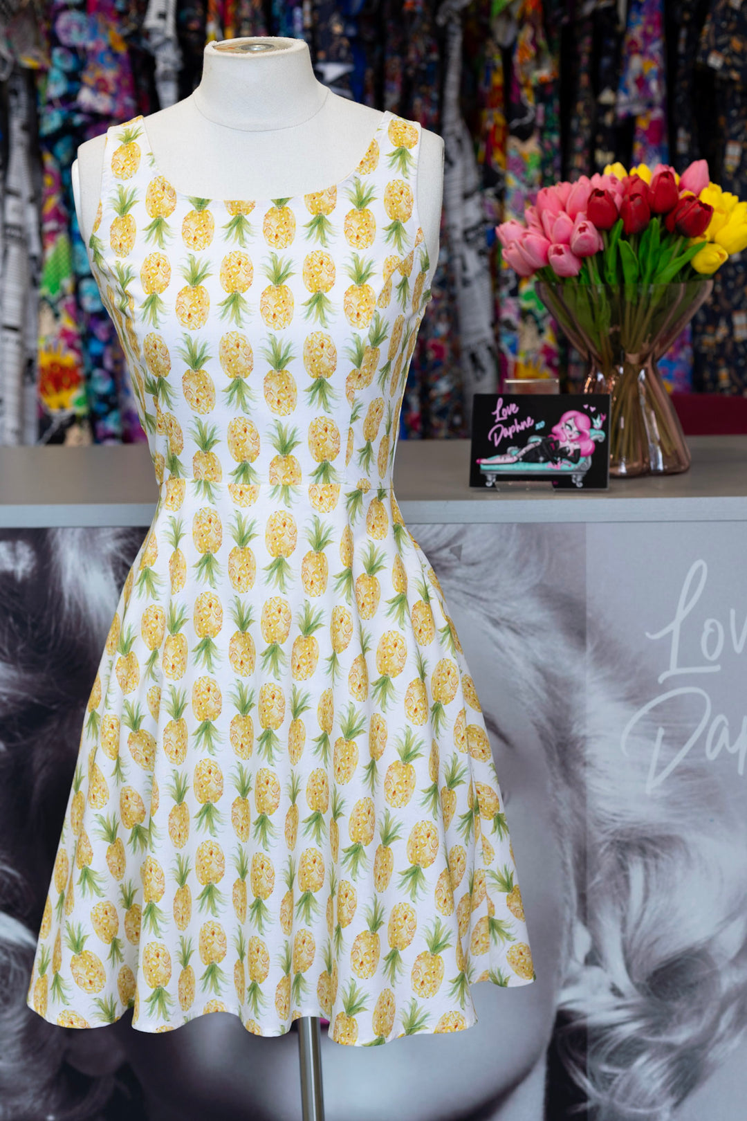 Pineapple Skater Dress