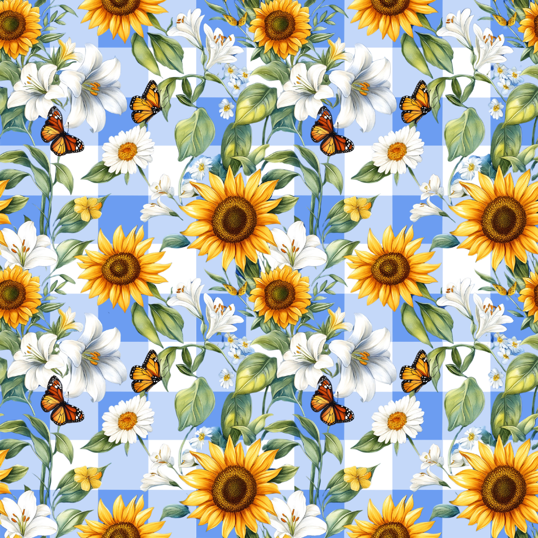 PREORDER - Mimi Swing Dress - Sunflower Blue Gingham - Estimated dispatch date 27th of October