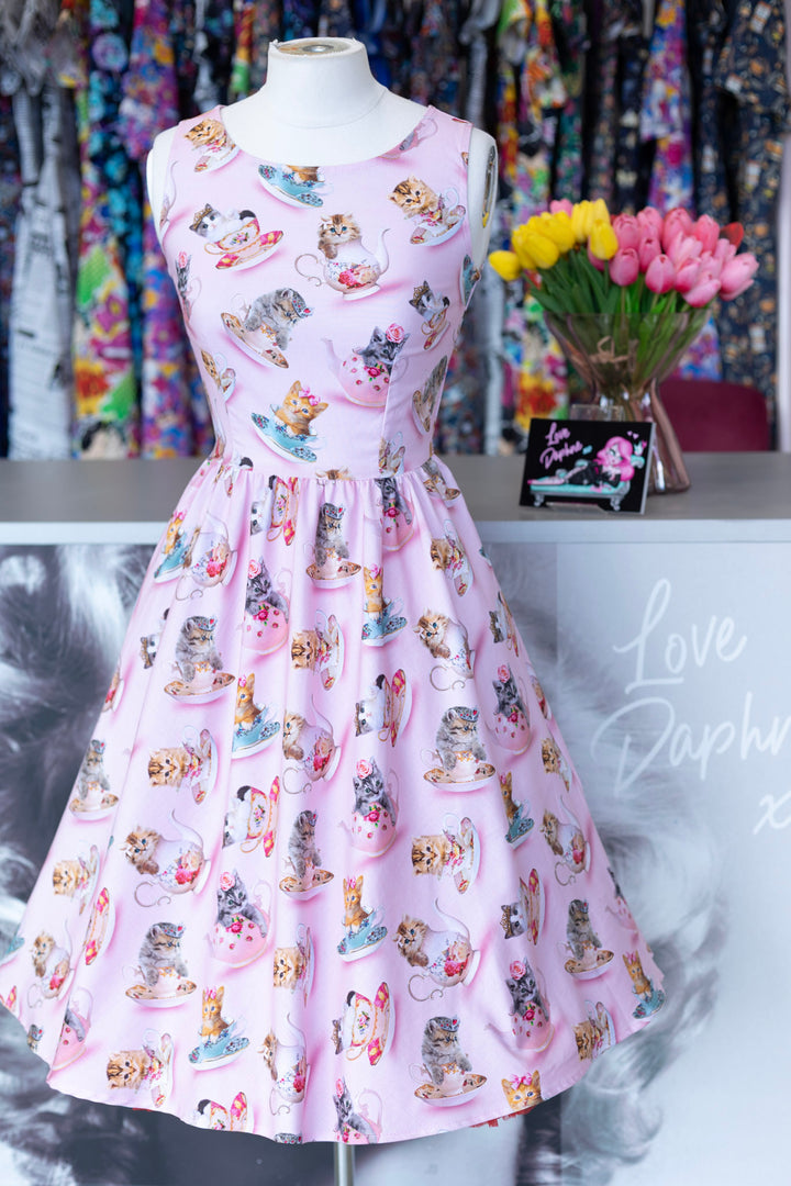 Teacup Cats Vintage Dress