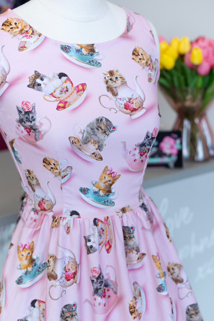 Teacup Cats Vintage Dress