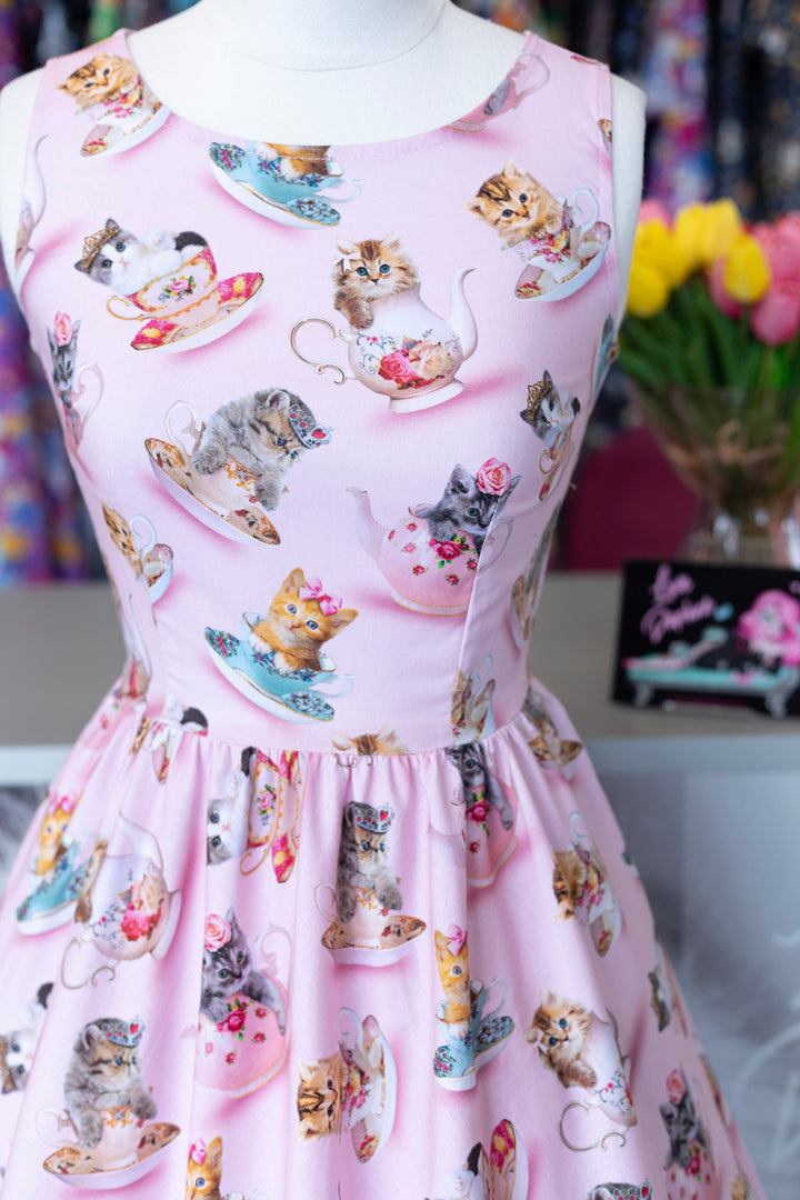 Teacup Cats Vintage Dress