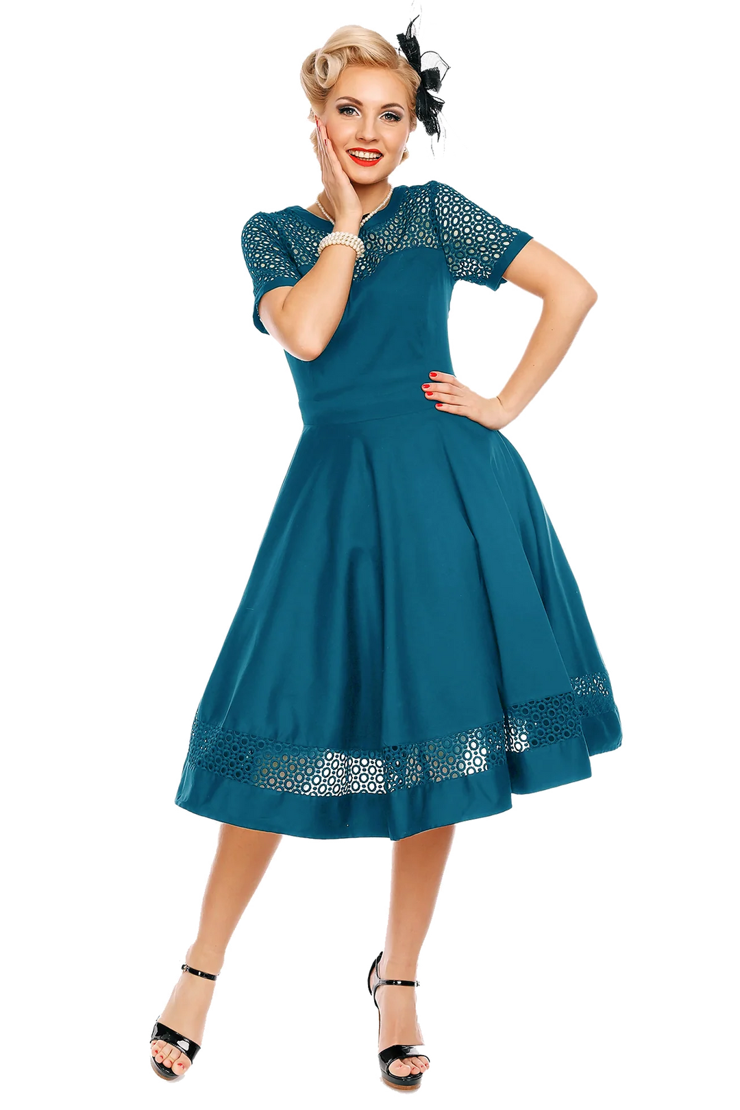 PREORDER - Tess Dress in Peacock Blue - Expected dispatch 9th October
