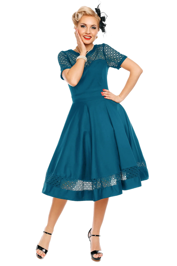 PREORDER - Tess Dress in Peacock Blue - Expected dispatch 9th October