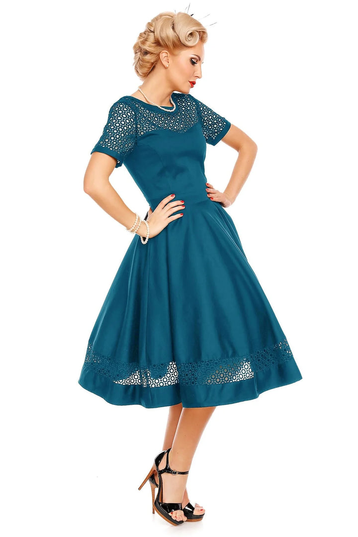 PREORDER - Tess Dress in Peacock Blue - Expected dispatch 9th October
