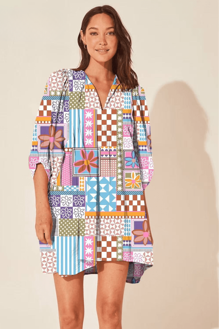 Kinsley Pastel Patch Dress